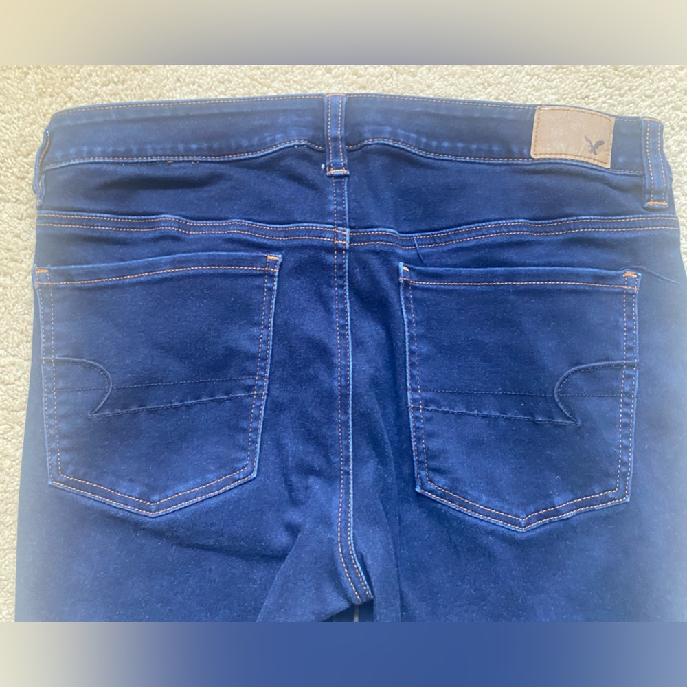 American Eagle Dark Wash Jegging Crop - Picture 6 of 9